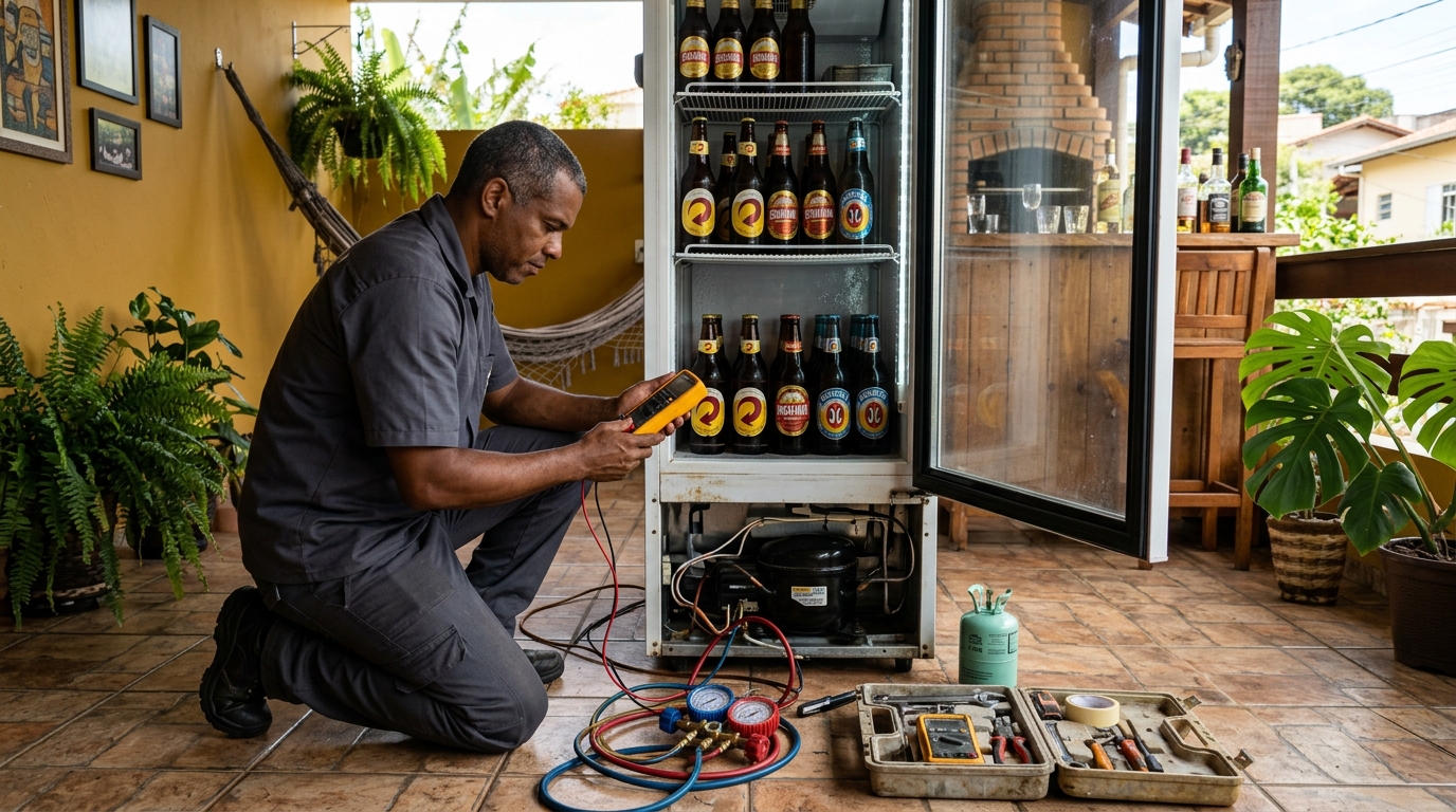Manutenção da placa eletrônica de cervejeira em Itajaí‑SC